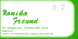 monika freund business card